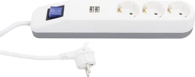 Produktbild von REV Steckdosenleiste 3-fach weiß-grau USB 2-fach 1,4m