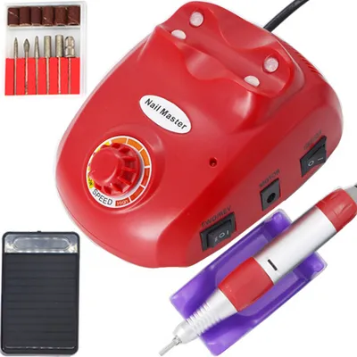 Produktbild von Nagelfräser Elektrisch Nagelfraeser Elektrische 60W Profi Fraeser Nagelfeile Set Maniküre Pediküre Gerät 20000 u/Min Speed Nagelknipser Rot Retoo