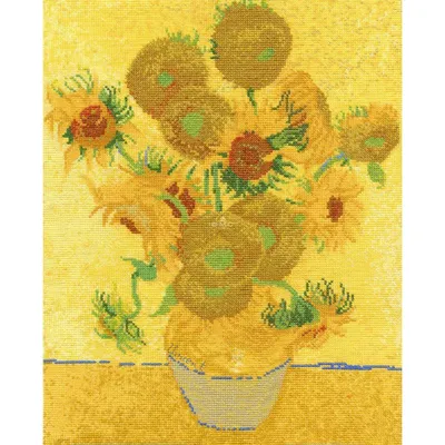 Obrázek produktu pro DMC křížková výšivka - sada "Slunečnice", 29x36,5 cm, počítaný vzor