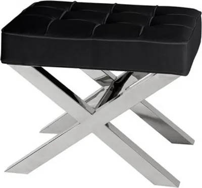 Produktbild von Casa Padrino Luxus Sitz Hocker mit Lederoptik 60 x 46 x H. 51,5 cm - Designer Hotel Hocker