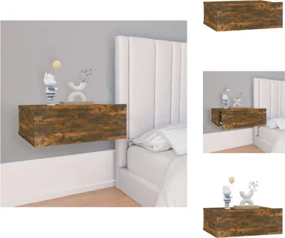 Obrázok produktu pre vidaXL Závesný nočný stolík údený dub 40x30x15 cm materiál na báze dreva - Nočné stolíky
