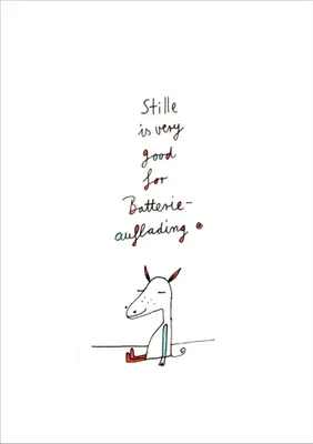 Produktbild von Postkarte Karindrawings "Stille is very good for Batterie-auflading."