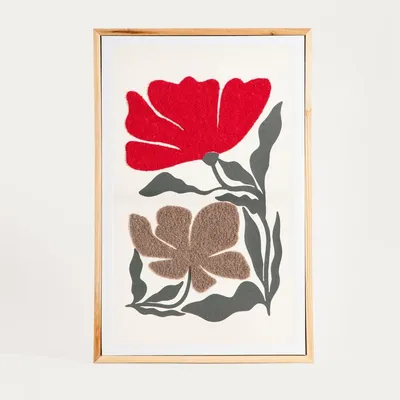 Obrázok produktu pre HOMLA SAARO Obraz s abstraktným rastlinným motívom 38 x 58 x 3 cm