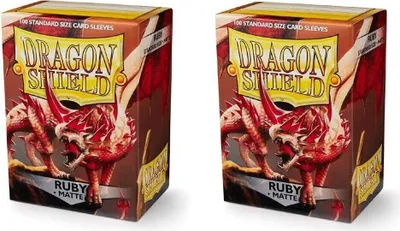 Immagine prodotto di 5x Maniche opache dello scudo del drago - Rubino