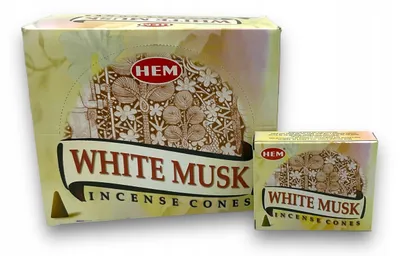 Produktbild von HEM Räucherkegel White Musk 120 Stück Duft