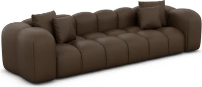 Produktbild von Kunstleder 4-Sitzer Couch Valora Dunkelbraun