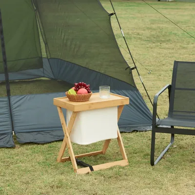 Produktbild von Campingtisch 'Hattfjelldal' 53x48x32cm Bambus