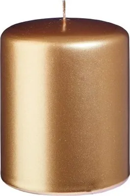 Produktbild von Stumpenkerzen Metallic Gold 10 x Ø 8 cm, 12 Stück