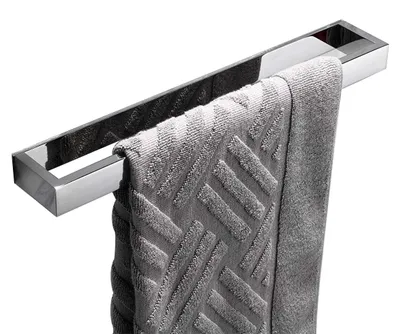 Productafbeelding van Zelfklevende handdoekhouder 40 cm - RVS 304 - Spiegelglad - Voor wandmontage