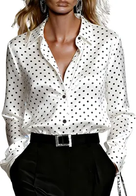 Productafbeelding van Currero Top met Polkadots Wit M
