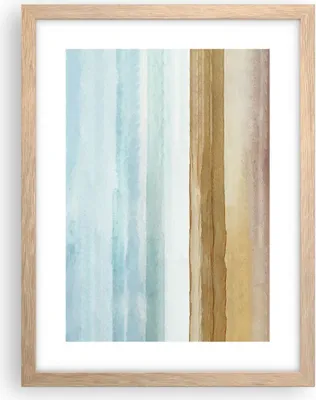 Produktbild von Gerahmtes Poster - Rahmen in heller Eiche - Abstraktion Gürtel Gold - 30x40 cm - Wand Bild - Wanddeko - Wandbilder - Wandposter - Bilderrahmen - Bilder - Kunstdruck - Wandbild - P2NPA30x40-4263