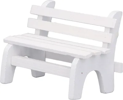 Image de Banc en bois pour maison de poupées à l'échelle 1:12, haute simulation, modèle de meuble miniature, blanc