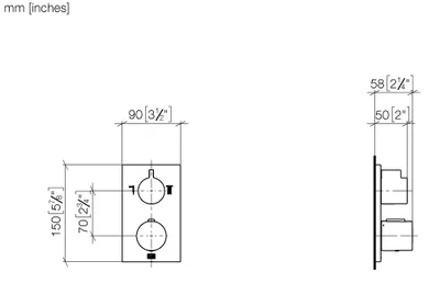 Produktbild von Dornbracht UP-Thermostat mit Zweiwege-Mengenregulierung, Bausatz-Endmontage, 36426670-39