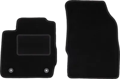 Zdjęcie produktu dla Wielganizator dywaniki welurowe LUX przednie do Ford Fiesta MK7 hatchback (2011-2017) - czarne dywaniki samochodowe BASIC komplet (2 szt.)