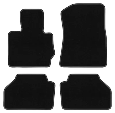 Obrázok produktu pre Velúrové autokoberce pre: BMW X3 F25 2010-2017 (SUV) – sada 4 ks, čierne, na mieru – Wielganizator BASIC – verzia W0356