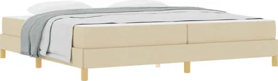 Immagine prodotto di Letto a molle con materasso Crema 200 x 200 cm Tessuto