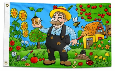 Produktbild von Flagge Gartenfreund 90 x 150cm, Stoffgewicht ca. 100 g/m² -Fahne- Hissfahne- Hissflagge - Sturmflagge -zum hissen - keine billige Chinaqualität!