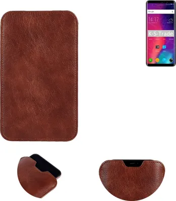 Produktbild von K-S-Trade Schutzhülle Handyhülle kompatibel mit Elephone U Pro Handytasche Kunstleder Sleeve in braun