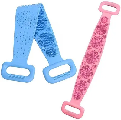 Produktbild von Rückenbürste und Massagebürste – Set mit 2 Stück, mit Silikonborsten