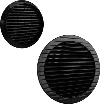 Produktbild von Lüftungsgitter Insektenschutz Kunststoffgitter Abluftgitter Belüftung Gitter schwarz Ø 150 mm