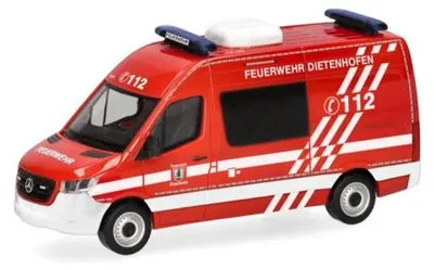 Produktbild von Herpa 959797 - 1/87 MB Sprinter '18 Halbbus "Feuerwehr Dietenhofen" - Neu
