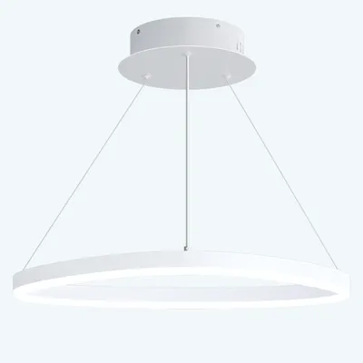 Immagine prodotto di doporro Lampadario a Sospensione 16W, 50 cm, Metallo Base, Lunghezza Filo 100 cm, Altezza regolabile, Lampada da Soffitto a Sospensione per Camera da Letto e Soggiorno, Bianco, Alivetta