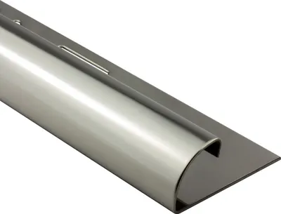 Produktbild von Viertelkreis Edelstahlschiene Profil Fliesenschiene Edelstahl V2A L250cm 12mm glänzend