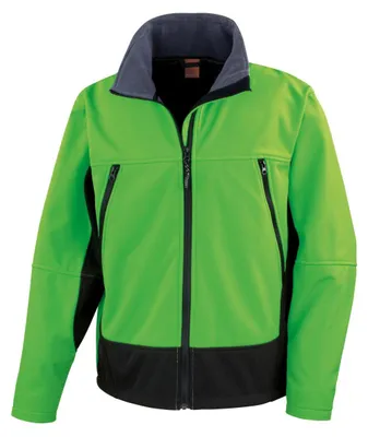 Image de Veste softshell pour homme Result, imperméable, coupe-vent FK569 (2XL) (vert vif/noir)