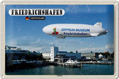 Produktbild von Blechschild Städte Friedrichshafen Zeppellin 30x20cm