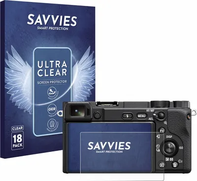 Produktbild von 18x Für Sony Alpha 6100 / 6100A Schutzfolie Savvies Displayschutz Display Schutz Folie Klar Transparent
