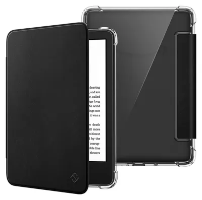 Produktbild von Fintie Hülle für 6" Kindle (11. Generation) – 2024/2022, Clear Weich TPU Schutzhülle mit Auto Sleep/Wake für 6 Zoll Kindle Basic 2024, Schwarz