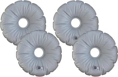 Produktbild von Set mit 4 PVC-Gewichtssäcken zum Befüllen, geeignet für Sonnenschirmfüße, für Wasser oder Sand bis zu 10 kg
