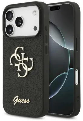 Productafbeelding van Telefoonschaal Guess Hardcase Fixed Glitter voor iPhone 18 Pro Max / 17 Pro Max, zwart