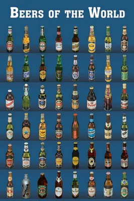 Produktbild von Biersorten aus aller Welt – Bières du Monde – 61x91 cm – Poster