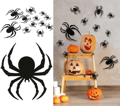 Zdjęcie produktu dla Pająki dekoracyjne - czarownice - Halloween - 12 szt