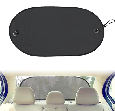 Imagen del producto de Protector solar para la ventanilla trasera, de 100 x 50 cm, con ventosas, para bebés