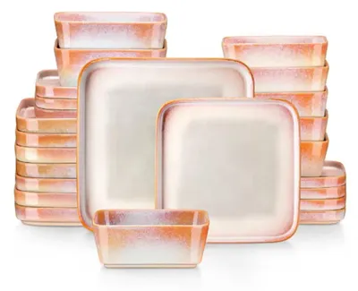 Produktbild von Artesano Serviesset Santivo – 24-teilig – 8 Personen – Orange – Essteller – Tafelservice – Tiefe Teller – Frühstücksteller – Servies – Küchenservies