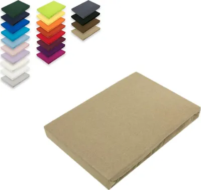 Produktbild von Topper Jersey Spannbettlaken  140x200 - 160x200 cm Sand