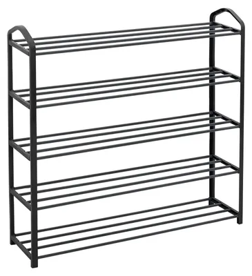 Produktbild von Schuhregal 5 Ebenen für 20 Paar Schuhe | Grau | 79x19,5x79 cm