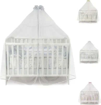 Produktbild von Lorelli Babybetthimmel, Baldachin 480 x 150 cm Insektenschutz Babybett Laufstall blau