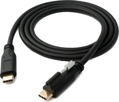 Obrázok produktu pre USB 3.1 Gen 2, 100W, kábel, 100 cm, typ C (samec-samec), čierna farba, so skrutkou | System-S