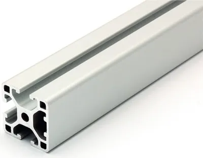 Produktbild von Länge 1710mm - Design-Aluminiumprofil 40x40L 1 Nut verdeckt I-Typ Nut 8 (leicht), silber eloxiert. Aluminium Profil 40x40 Alu Profil 40 x 40 Systemprofil