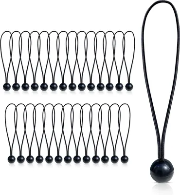 Produktbild von 28 Stück Spanngummis mit Kugel - Planenspanner und Gepäckspanner - Hochbelastbare Gummispanner (15 cm)