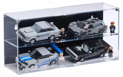 Imagen del producto de Vitrina negra para 4 coches LEGO® Speed Champions (2x2), como por ejemplo, coches de Fórmula 1