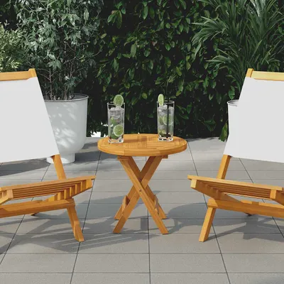 Produktbild von Möbel Tischplatte Massivholz Teak Rund 2,5 cm 40 cm - Tischplatten &29234