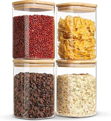 Produktbild von Luftdichtes Glasopslagset aus 4 Teilen - 1100ml