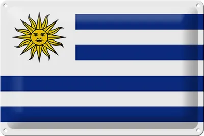 Produktbild von Blechschild Flagge Uruguay 30x20cm Flag of Uruguay