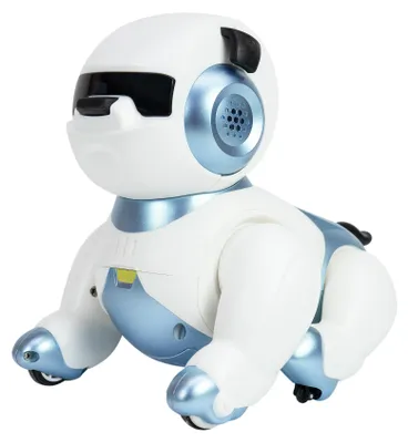 Productafbeelding van Interactieve, intelligente robot: PNI Robo Dog, met spraakbesturing, aanraaksensoren, wit-blauw, inclusief batterij van 3,7 V en 350 mAh