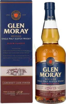 Produktbild von Glen Moray Elgin Classic Cabernet Cask Finish 40 %  0,70 Liter