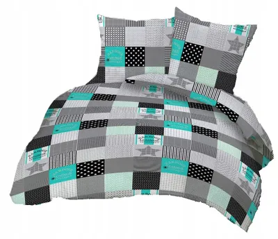 Produktbild von Nyks Baumwollbettwäsche 160x200 Patchwork 190tur